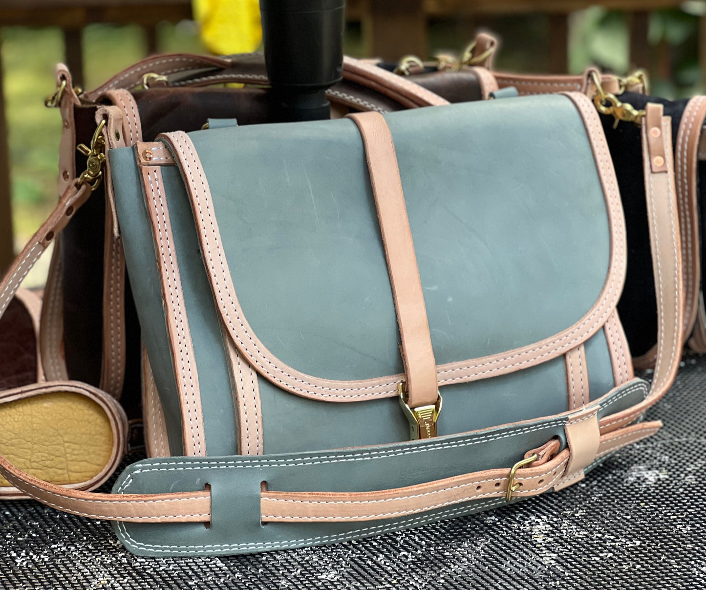 Ultimate Leather Satchel Pale Blue