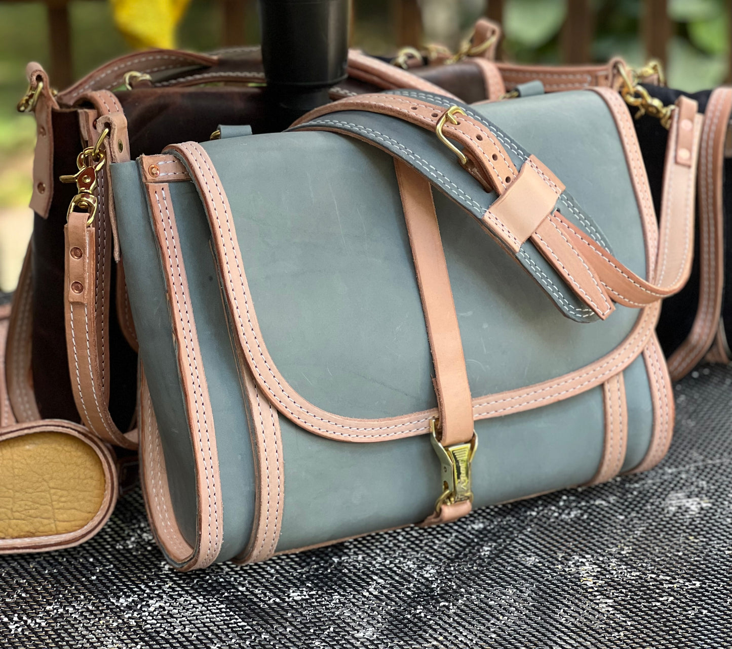 Ultimate Leather Satchel Pale Blue